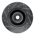 R1 Concepts Brake Rotor Drilled and Slotted Silver Fits Lincoln Town