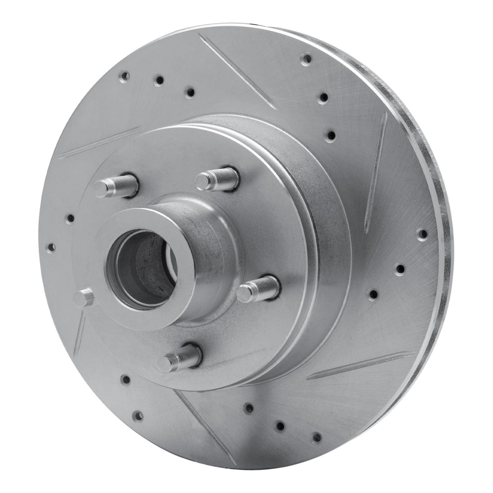 R1 Concepts Brake Rotor Drilled and Slotted Silver Fits Lincoln Town