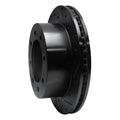 R1 99-07 Ford E-150 Econoline Rear Right Drilled & Slotted Black Brake Rotor