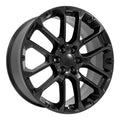 24 IN REPLICA WHEEL FITS CHEVROLET SUBURBAN 1500 CV67 SATIN BLACK 24X10