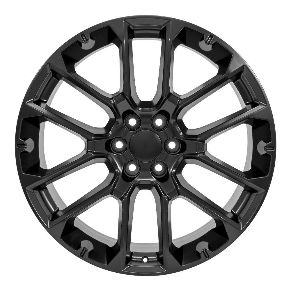 24 IN REPLICA WHEEL FITS CHEVROLET SUBURBAN 1500 CV67 SATIN BLACK 24X10
