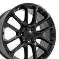 24 IN REPLICA WHEEL FITS CHEVROLET SUBURBAN 1500 CV67 SATIN BLACK 24X10
