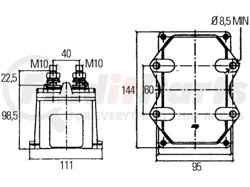 MAIN SWITCH BATTERY BOLTED