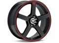 MR116 17X7 4X100/4.25 M-BLK RED-STR 40MM