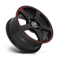 MR116 17X7 4X100/4.25 M-BLK RED-STR 40MM