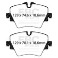 EBC Racing 2019+ BMW Z4 G29 2.0T (30) RP-X Race Front Brake Pads