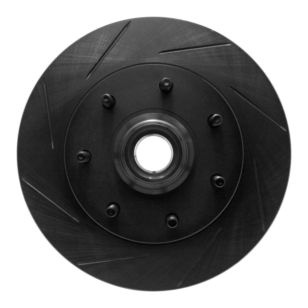 R1 97-02 Ford F-150 2WD Front Left Slotted Black Brake Rotor