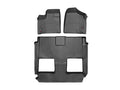 WeatherTech 11+ Chrysler Town & Country Front and Rear Floorliners - Black w/ Drver Side Retent Hook