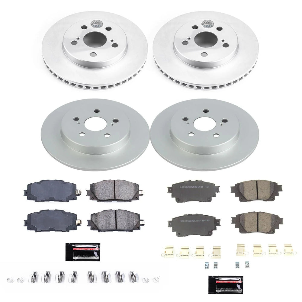 Power Stop 20-21 Toyota Corolla Front & Rear Z17 Evolution Geomet Coated Brake Kit