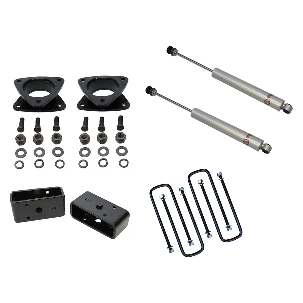 3 Inch Front Strut Spacers 2 Inch Rear Blocks w U Bolts and Shocks 05-23 Tacoma Freedom Off-Road