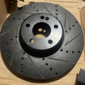 R1 18-20 Volkswagen AMAROK (Mexico) Front Left Drilled & Slotted Black Brake Rotor