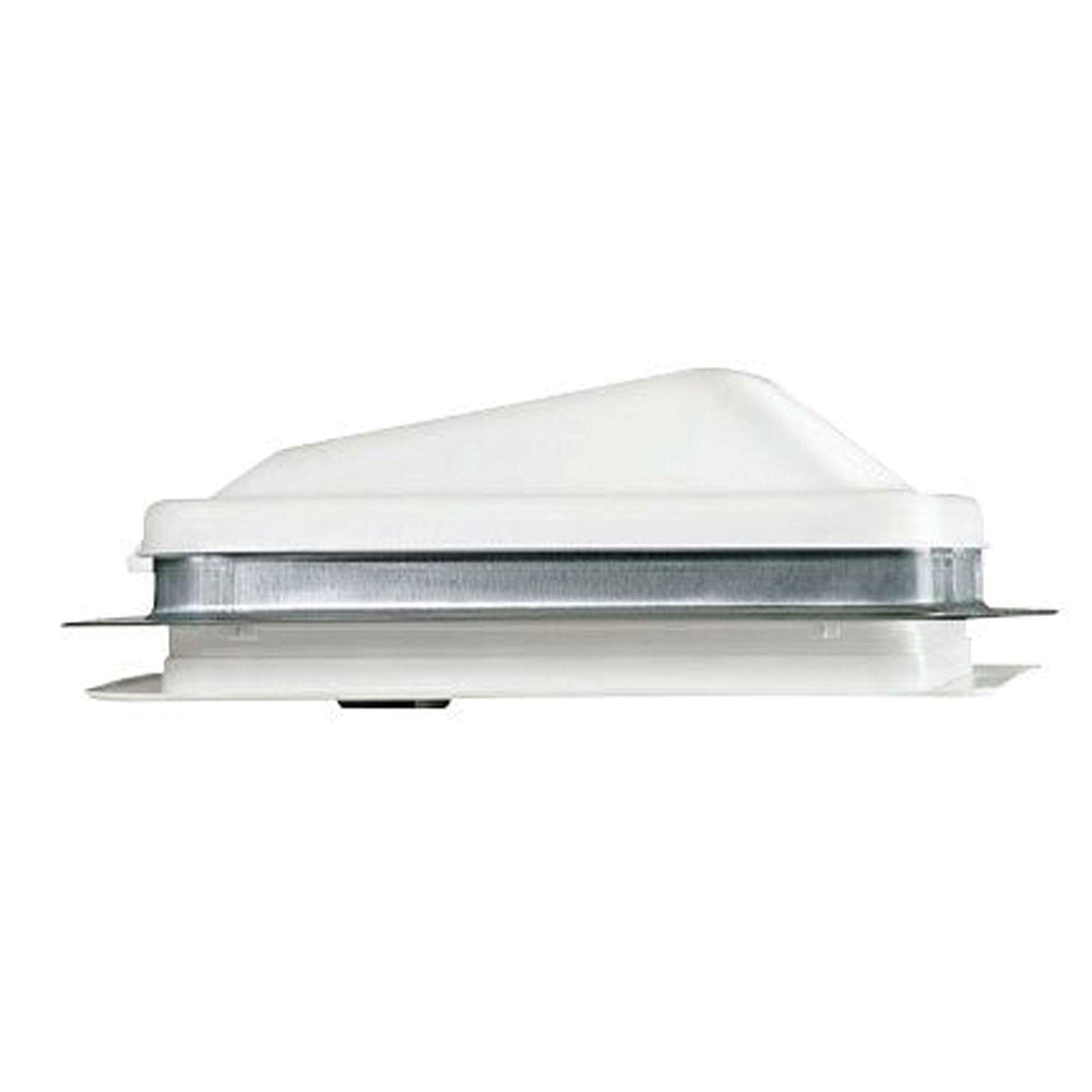 12V POWERED ROOF VENT WHITE DOME POLAR WHITE SCREEN FRAME AUTO LIFT