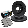 R1 Concepts Brake Rotor- Slotted - Silver Fits Audi A6