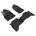 3D MAXpider 2019-2020 Ford Ranger Supercrew Kagu 1st & 2nd Row Floormats - Black