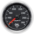 Autometer GS Series 2-1/16in Oil Temperature Gauge 140-280 Degrees Electric Full Sweep