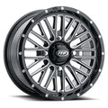 ITP Momentum 15x7 / 4x156 BP / 30mm Offset Black w/ Milled Accents Wheel