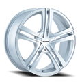 ~(34 lbs. 20X20X9)~ TR62 (3262) HYPERSILVER/MACHINED FACE/MACHINED LIP 18X7.5 5-112/5-120 40MM 72.62MM