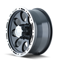 Cast Aluminum Wheels 174 16x10 Machined Lip Black 8 On 165.1 Bolt Pattern -38 Offset ION Wheels