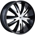 ~(32 lbs. 20X20X10)~ MAZZI EDGE GLOSS BLACK/MACHINED FACE 18X7.5 5-110/5-115 40MM 72.62MM
