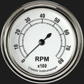 CLASSIC WHITE 2 5/8IN TACHOMETER FS