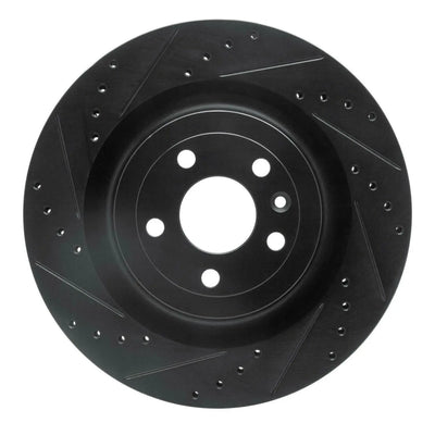 R1 13-19 Ford Explorer (Excl Sport) Front Left Slotted Black Brake Rotor