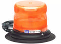 SAE CLASS 1 LED AMBER BEACON LOW PROFILE ALUMINUM BASE PULSE8 FLASH PATTERN W/VACUUMMAGNET MOUNT