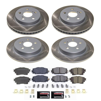 Power Stop 20-22 Toyota Corolla Front and Rear Semi-Coated Rotor Kit