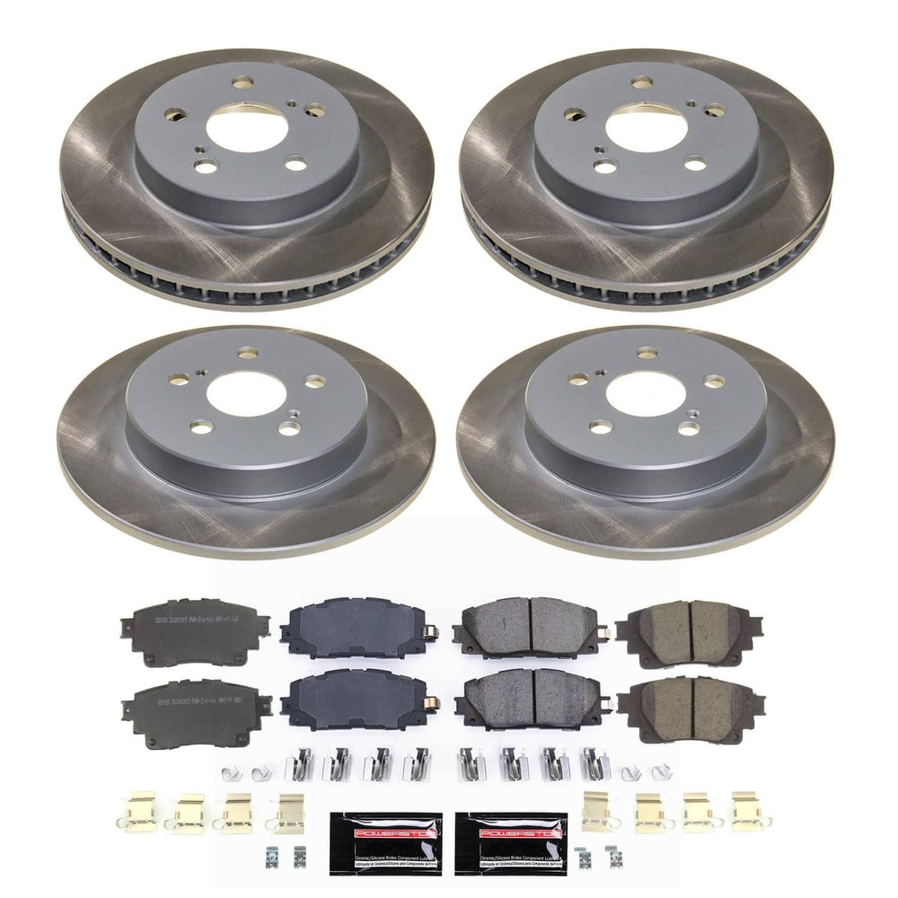 Power Stop 20-22 Toyota Corolla Front and Rear Semi-Coated Rotor Kit