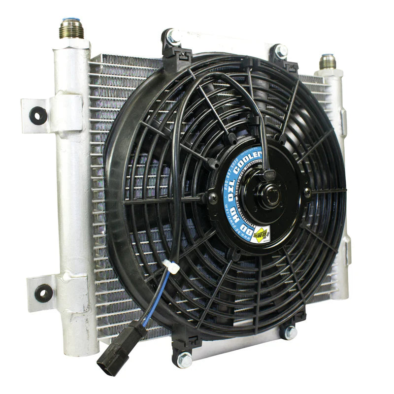 ***Discontinued***~(2 lbs. 16X16X5)~ AUX TRANNY COOLER WITH NO FAN (NO HOSING ONLY COMES WTIH 2 #10 AN FITTINGS)