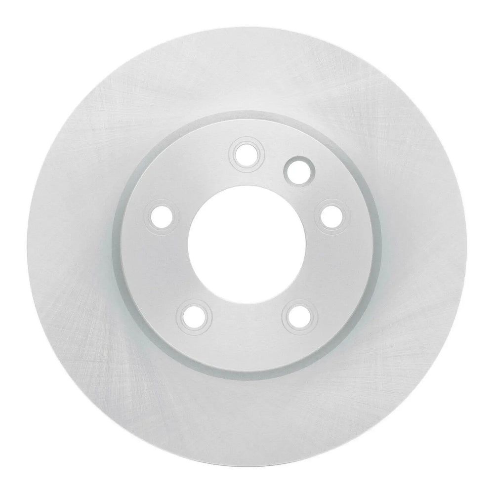 R1 03-18 Porsche Cayenne Left Front Drilled & Slotted Black Brake Rotor