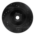 R1 67-74 Buick Gran Sport Front Left Drilled & Slotted Black Brake Rotor