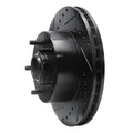 R1 67-74 Buick Gran Sport Front Left Drilled & Slotted Black Brake Rotor
