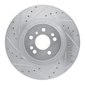 R1 05-12 Mercedes-Benz G55 AMG Front Left Slotted Black Brake Rotor