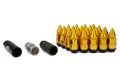 KICS Leggdura Racing Dangan Shell Type Lug Nut and Lock Set M12X1.25 Gold Universal