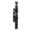 R1 18-25 Subaru WRX Front Left Drilled & Slotted Black Brake Rotor