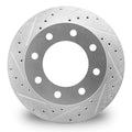 DFC 22-24 Land Rover Range Rover Front Left Drilled & Slotted Silver Brake Rotor