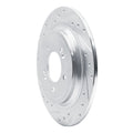 DFC 22-24 Land Rover Range Rover Front Left Drilled & Slotted Silver Brake Rotor