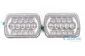 VEHICLE LED HEADLIGHTS 5X7 INCH 17 LED - BLACK FRONT FACE