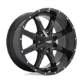 MO970 17x8 8x165.10 GLOSS BLACK W/MILLED LIP (0 mm)