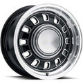 LEGENDARY WHEELS 12 SLOT 15x7 5x114.3/5x4.5 +7MM OS BLACK/MACHINED