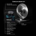 R1 08-18 Mercedes-Benz G500 Front Left Drilled Black Brake Rotor
