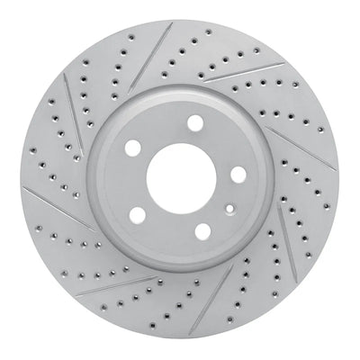 R1 08-12 Audi A5 Front Left Drilled & Slotted Geoperformance Rotor