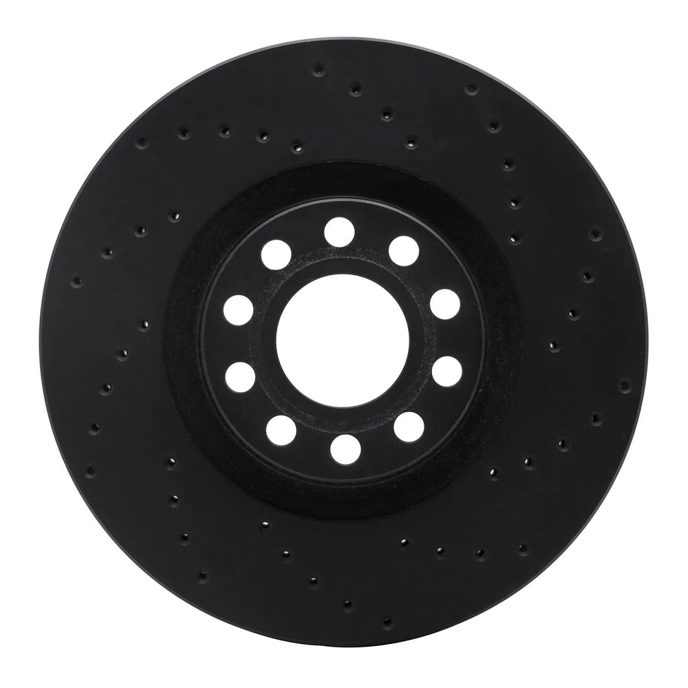 R1 91-99 Mercedes-Benz 300SD Front Right Drilled Black Brake Rotor