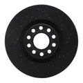 R1 91-99 Mercedes-Benz 300SD Front Right Drilled Black Brake Rotor