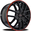 ~(29 lbs. 19X19X9)~ TR60 (3260) BLACK/RED RING 17X7.5 5-112/5-120 42MM 72.62MM