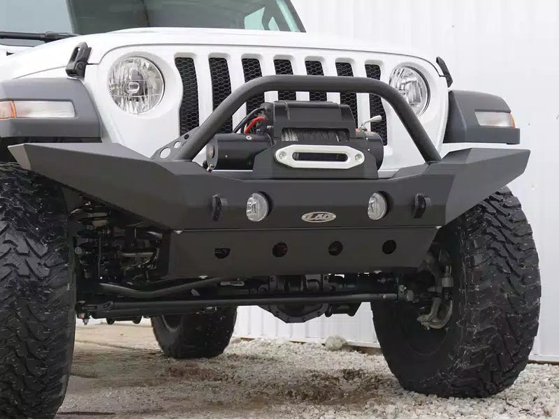 ~(14 lbs. 42X11X6)~ Destroyer Front Bumper Skid Plate Bare Steel 2007-2017 Jeep JK Wrangler
