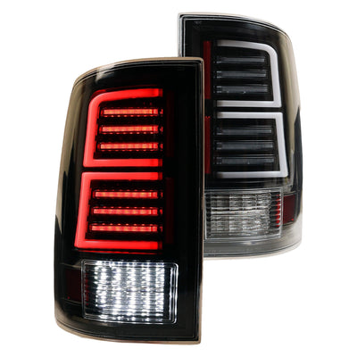 0006 SUBURBAN/TAHOE/YUKON W/O DOUBLE BARN DOOR STYLE V2 LED TAIL LIGHTS(BLK/SMOKE)