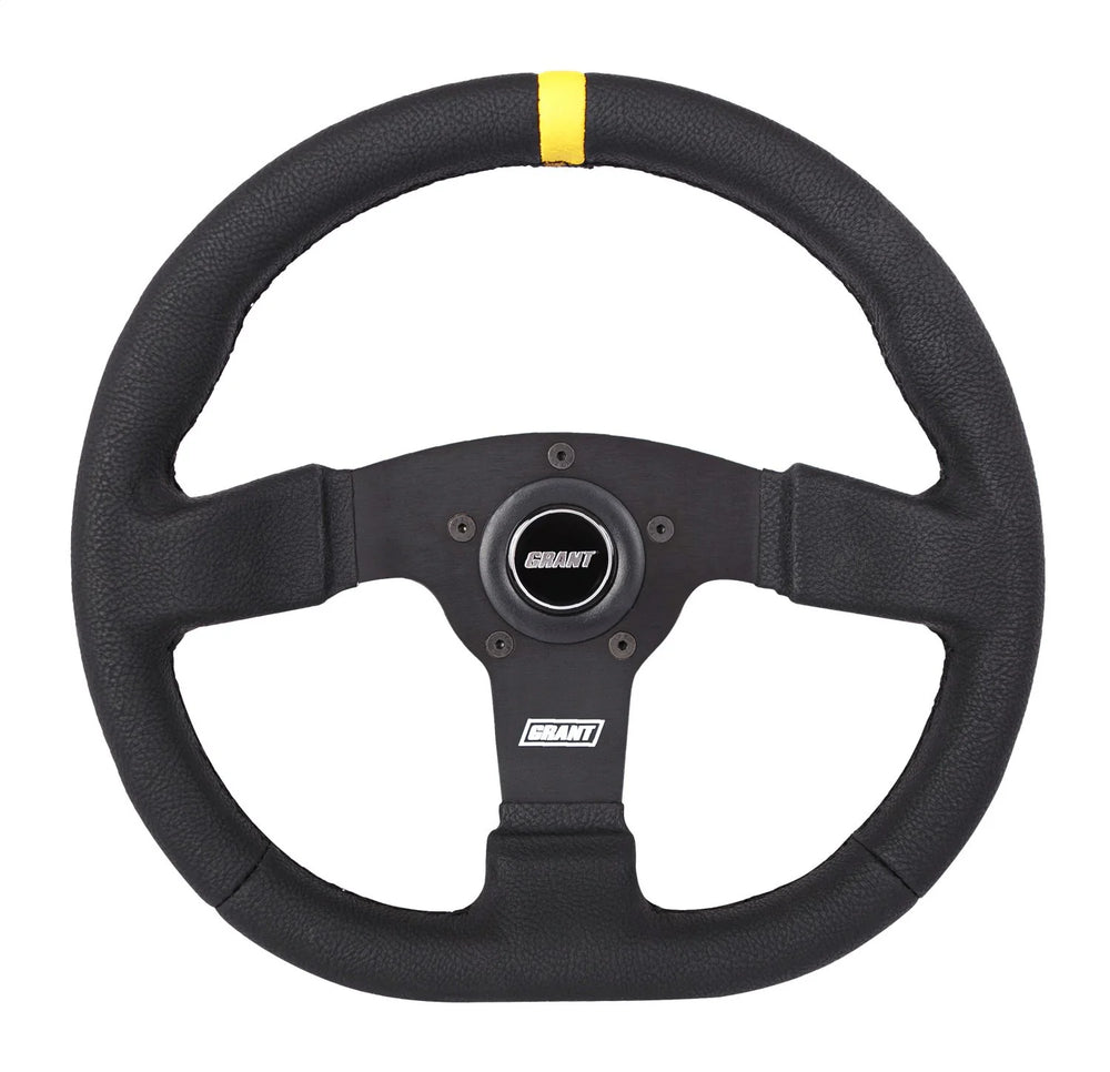 D Wheel Yellow Center Stripe Plastic Center