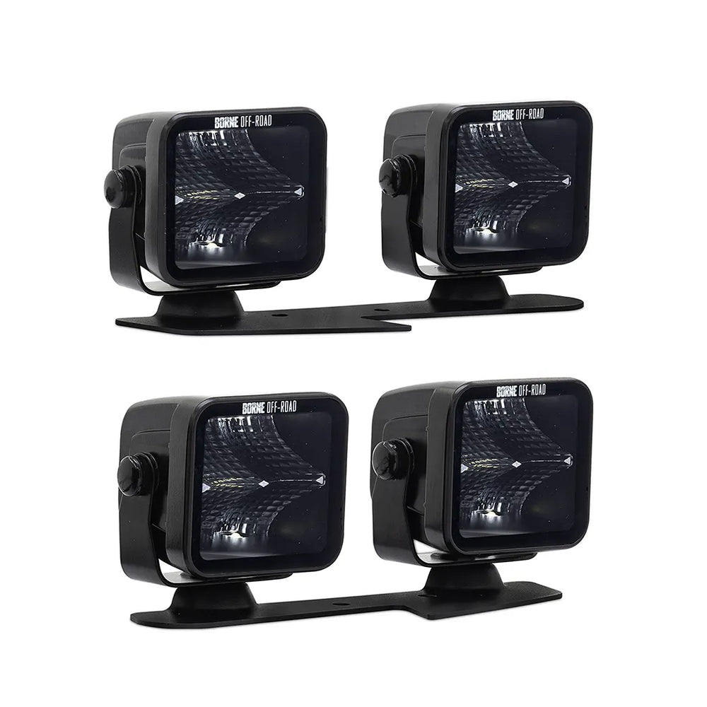Borne Off-Road 21+ Bronco Light Pods 2pc Ditch 3x3 Flood