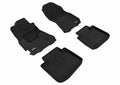 3D ELEGANT FLOOR MAT 2 ROW SET BLCK